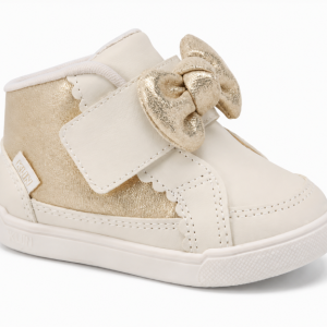 BASKETS-MONTANTES-A-SCRATCH-BLANC-CASSE-A-NOEUD-DORES-KLIN