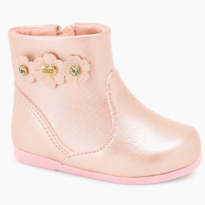 BOTTINES-ROSE-POUDRE-PETITE-FLEUR-FERMETURE-ZIPP-KLIN