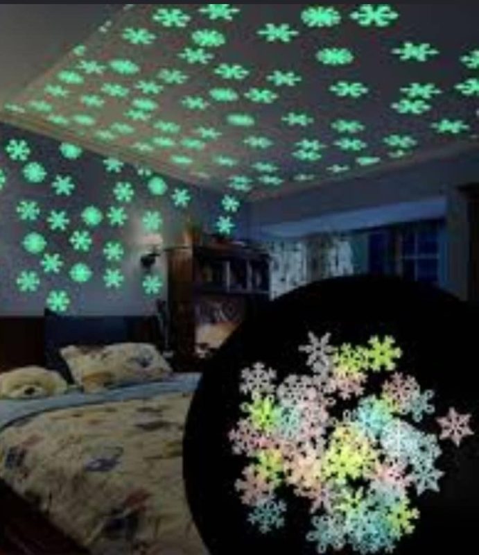 AUTOCOLLANTS-FLOCON-DE-NEIGE-PHOSPHORESCENT-ASS-2