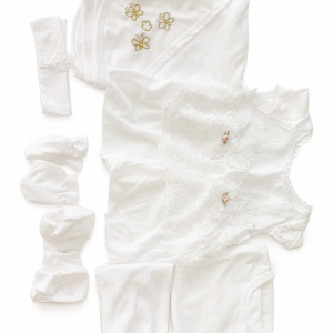 COFFRET-BAPTEME-NAISSANCE-7PCS-FILLE-BLANC-SHUCAI-BEBE