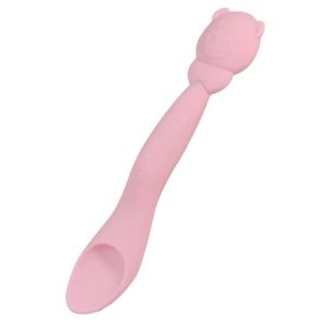 CUILLERE-BEBE-SILICONE-ROSE