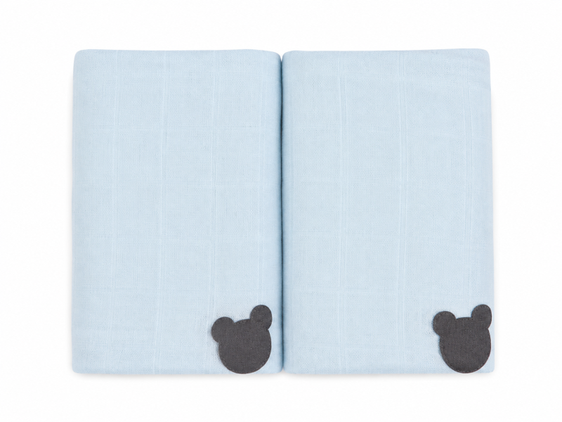 LANGES-BEBE-GAZE-DE-COTON-MUSLIN-PQTX2-BLEU-BIIBABY
