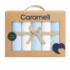 SERVIETTES-EPONGE-MINI-BEGE-COTON-PQTX5-BLANC-BLEU