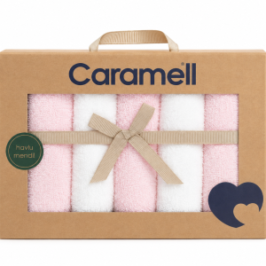SERVIETTES-EPONGE-MINI-BEGE-COTON-PQTX5-BLANC-ROSE