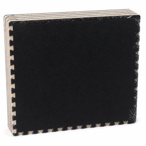 TAPIS-SOL-ASSEMBLABLE-PUZZLE-60CM-PQTX4-NOIR-DORE