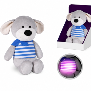 VEILLEUSE-PELUCHE-CHIEN-GRIS