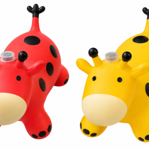 BALLON-SAUTEUR-MUSICAL-GIRAFE-ROUGE-JAUNE