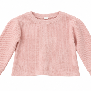 PULL-MANCHE-LONGUE-ROSE-CLAIR