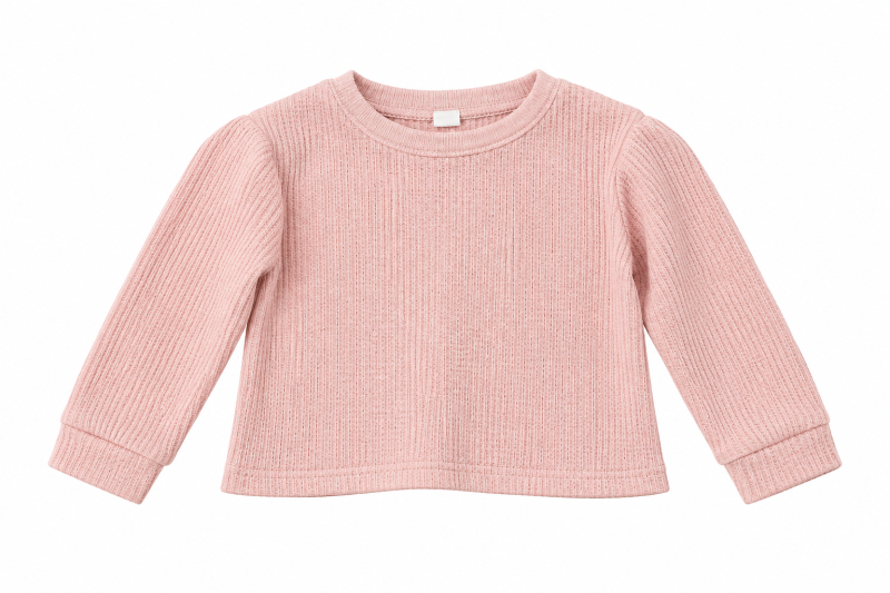 PULL-MANCHE-LONGUE-ROSE-CLAIR