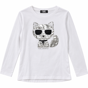 TSHIRT-MANCHE-LONGUE-BLANC-CHAT-METALISSER