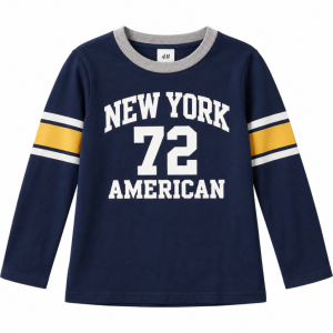 TSHIRT-MANCHE-LONGUE-BLEU-FONCE-NEW-YORK-TAILLE-9-ANS