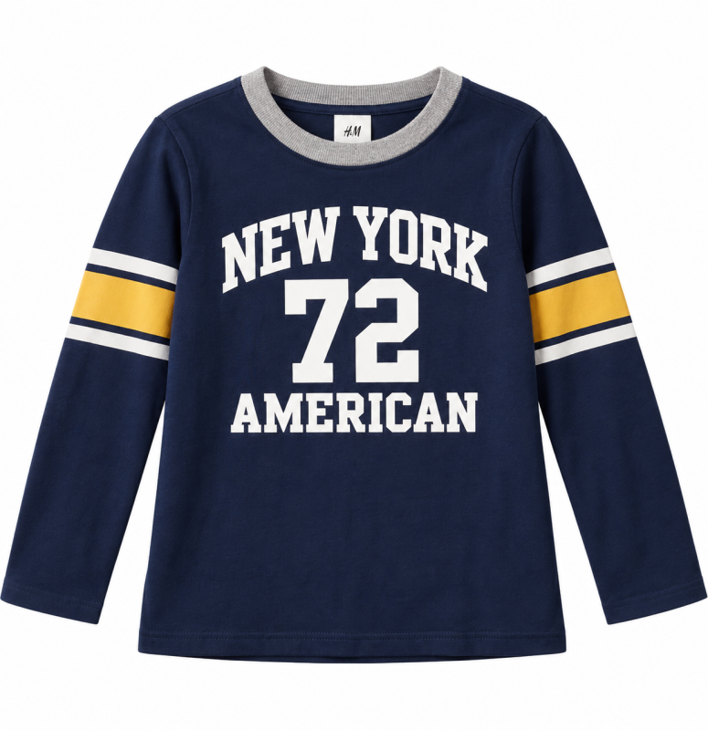 TSHIRT-MANCHE-LONGUE-BLEU-FONCE-NEW-YORK-TAILLE-9-ANS