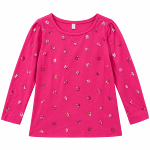 TSHIRT-MANCHE-LONGUE-ROSE-FUSHIA-TAILLE-S