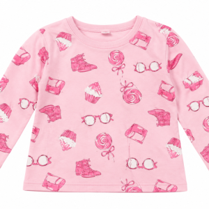TSHIRT-MANCHE-LONGUE-ROSE-TAILLE-2ANS