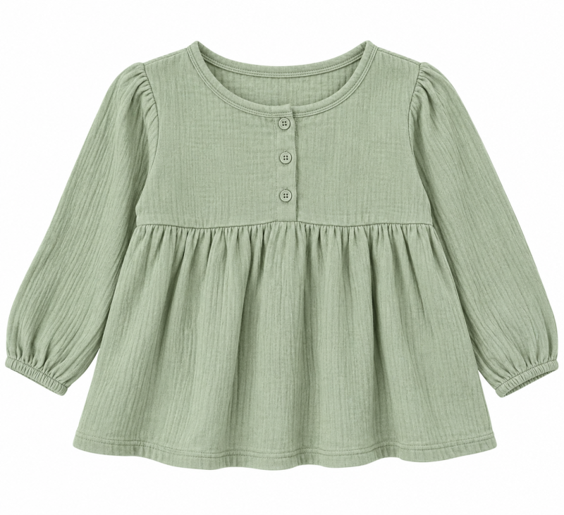 TSHIRT-MANCHE-LONGUE-VERT-T-8ANS